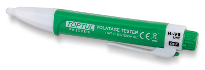 Тестер напряжения бесконтактный 80-1000В 50-60Гц TOPTUL Тестер напряжения бесконтактный 80-1000В 50-60Гц TOPTUL