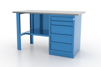 Верстак металлический однотумбовый 01.105L Верстак металлический однотумбовый 01.105L