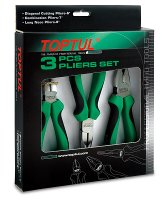 Набор губцевого инструмента 3 предмета TOPTUL GAAE0302 Набор губцевого инструмента 3 предмета TOPTUL GAAE0302